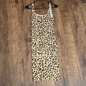 Leopard midi dress